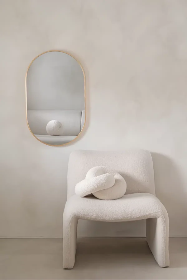 Ovale spiegel 80×50 cm – Zacht Goud