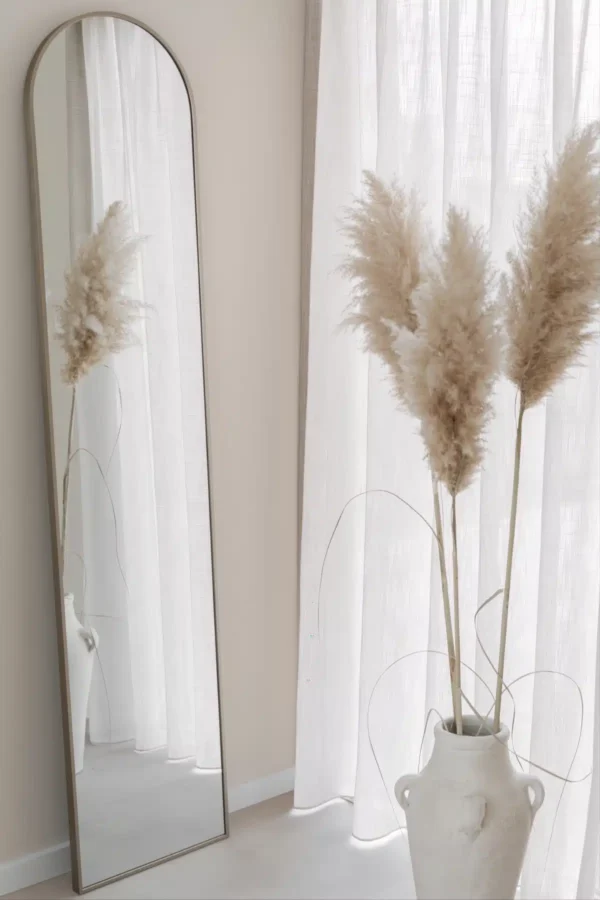 Boogspiegel 180×40 cm – Greige