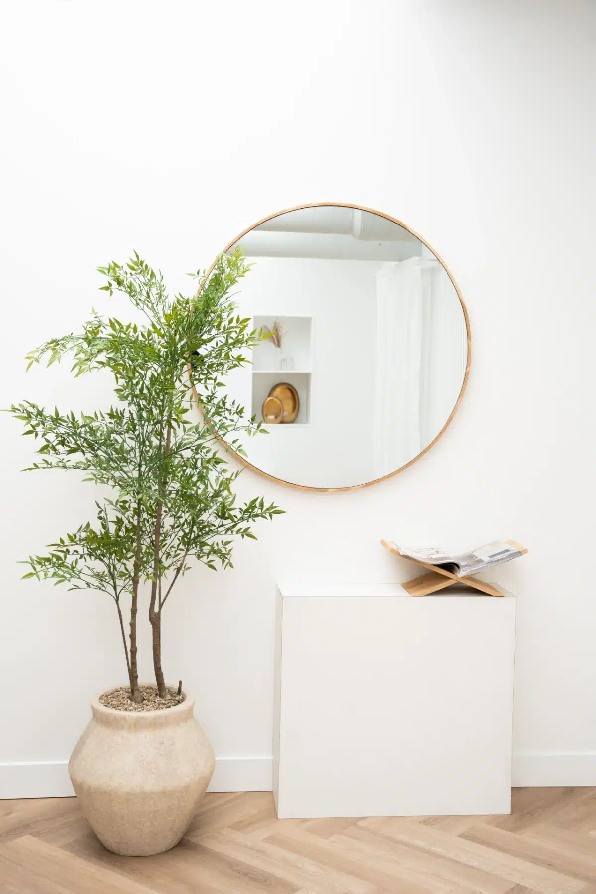 Nea Oak - ronde spiegel 100 cm