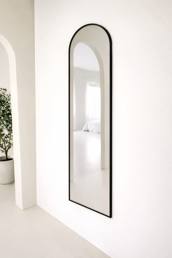 Boogspiegel 190×60 cm – Zwart