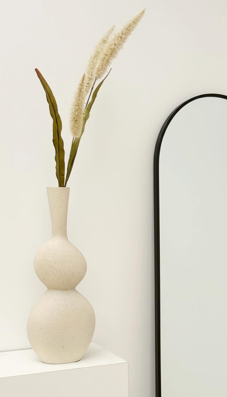 Lara ovale spiegel 150x45 cm zwart