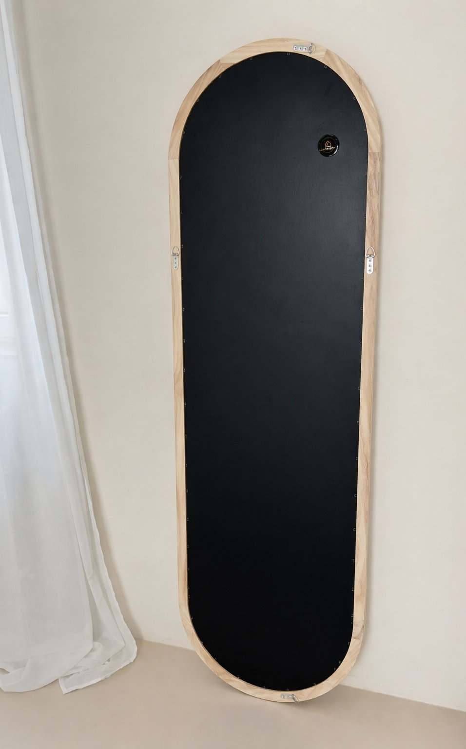 Lara Wood Ovale spiegel 170x50 cm naturel 5